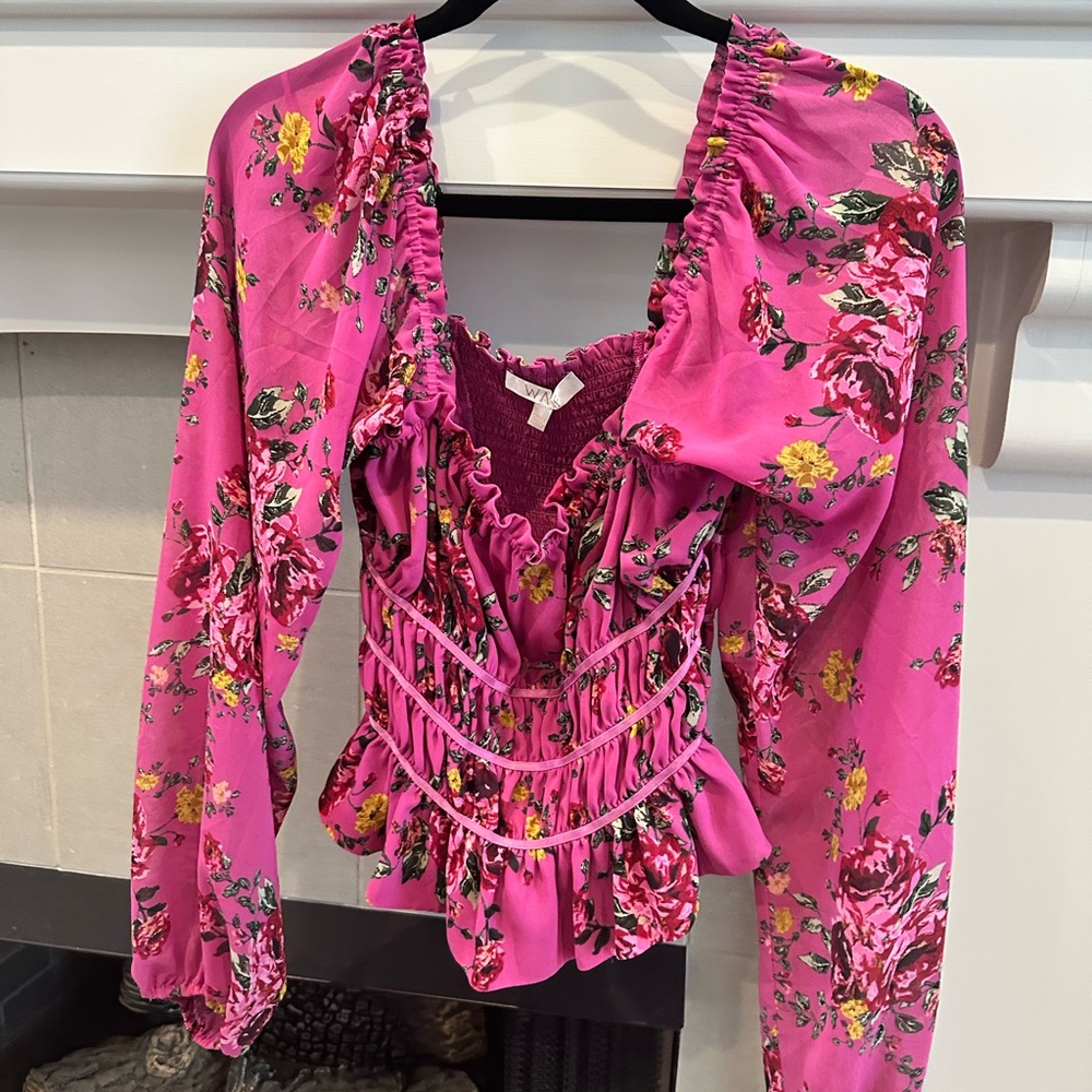 Wayf Smocked Blouse